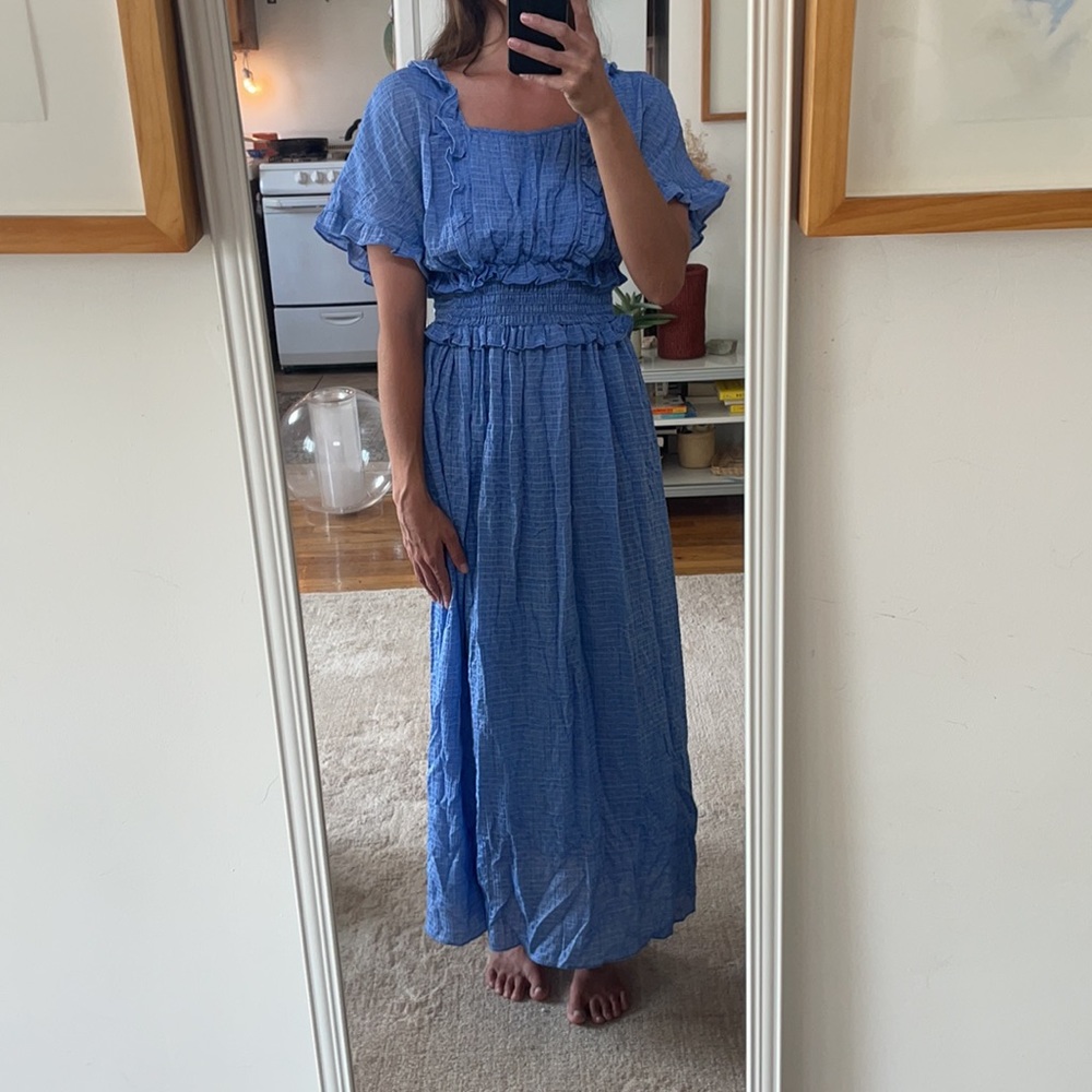 In the Style of Doen Blue Dress